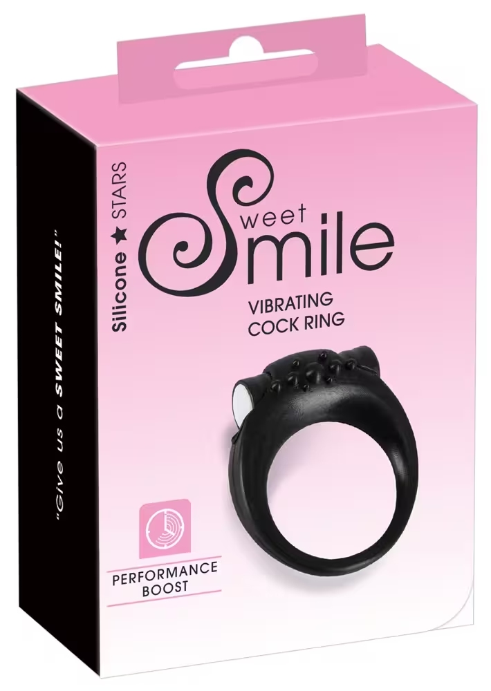 Smile Vibrating Cock Ring Noir