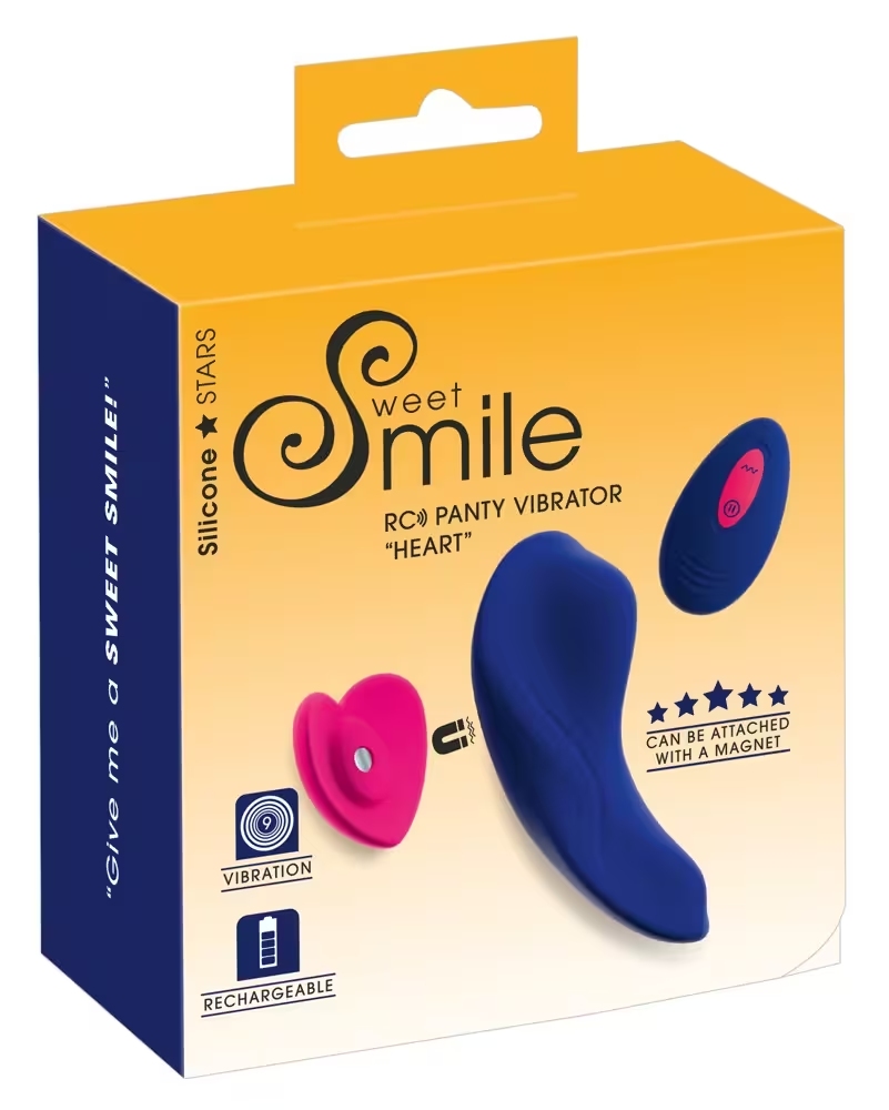 Smile RC Panty Vibrator Heart Bleu